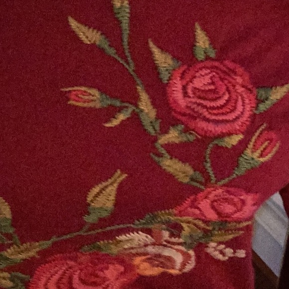 Johnny Was cotton knit embroidered Long sleeve eve Tshirt - Picture 3 of 7